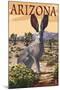 Arizona - Jackrabbit-Lantern Press-Mounted Art Print