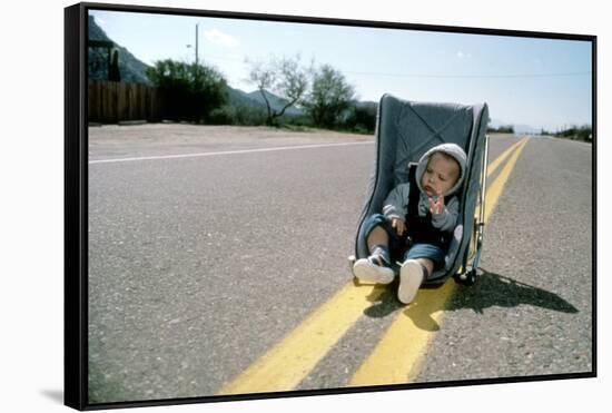 Arizona Junior RAISING ARIZONA by Joel Coen and Ethan Coen, 1987 (photo)-null-Framed Stretched Canvas