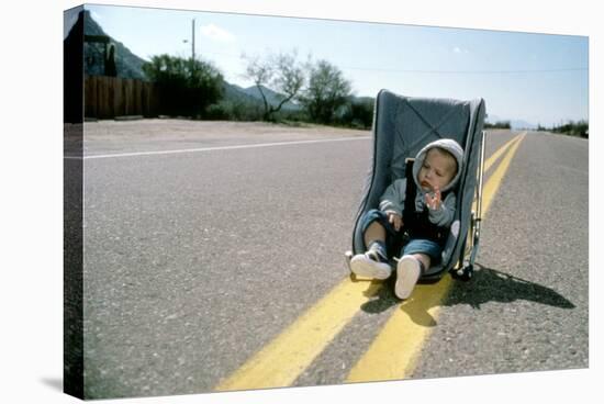 Arizona Junior RAISING ARIZONA by Joel Coen and Ethan Coen, 1987 (photo)-null-Stretched Canvas