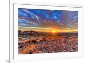 Arizona, Lake Havasu City. Sunset on Desert-Jaynes Gallery-Framed Photographic Print