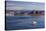 Arizona, Lake Powell and Houseboats at Wahweap Marina-David Wall-Stretched Canvas