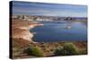 Arizona, Lake Powell at Wahweap, Far Shoreline Is in Utah-David Wall-Stretched Canvas