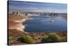 Arizona, Lake Powell at Wahweap, Far Shoreline Is in Utah-David Wall-Stretched Canvas