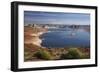 Arizona, Lake Powell at Wahweap, Far Shoreline Is in Utah-David Wall-Framed Photographic Print