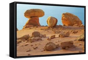 Arizona, Lake Powell. Rock Formations at Padre Bay-Jaynes Gallery-Framed Stretched Canvas