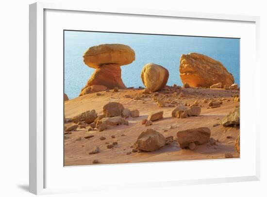 Arizona, Lake Powell. Rock Formations at Padre Bay-Jaynes Gallery-Framed Photographic Print