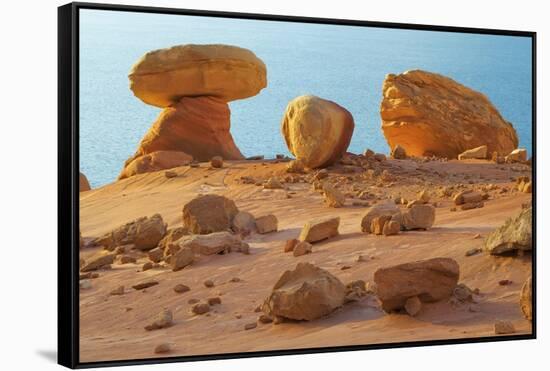 Arizona, Lake Powell. Rock Formations at Padre Bay-Jaynes Gallery-Framed Stretched Canvas