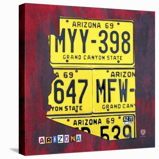 Arizona License Plate-Design Turnpike-Stretched Canvas