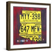 Arizona License Plate-Design Turnpike-Framed Giclee Print