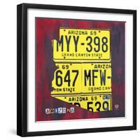 Arizona License Plate-Design Turnpike-Framed Giclee Print