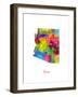 Arizona Map-Michael Tompsett-Framed Art Print