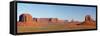 Arizona, Monument Valley, Merrick Butte, East Mitten Butte and Castle Butte-Jamie & Judy Wild-Framed Stretched Canvas