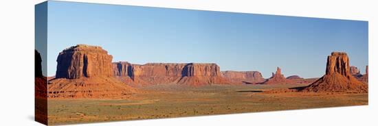 Arizona, Monument Valley, Merrick Butte, East Mitten Butte and Castle Butte-Jamie & Judy Wild-Stretched Canvas