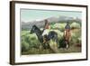 Arizona - Navajo Men on Horseback-Lantern Press-Framed Art Print