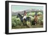 Arizona - Navajo Men on Horseback-Lantern Press-Framed Art Print