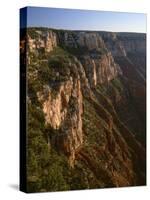 Arizona, North Rim, Eroded Face of Cape Final at Sunrise, View from Cape Royal-John Barger-Stretched Canvas