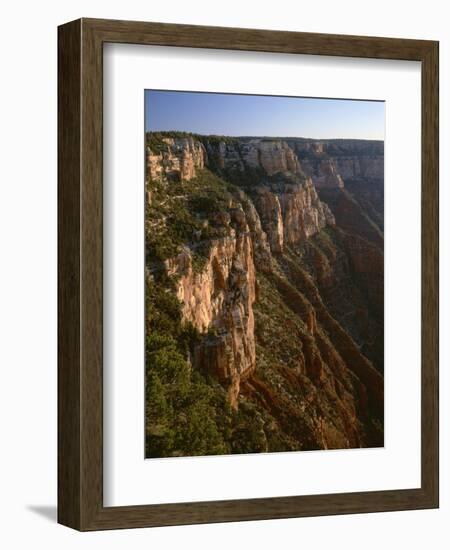 Arizona, North Rim, Eroded Face of Cape Final at Sunrise, View from Cape Royal-John Barger-Framed Photographic Print