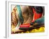 Arizona, Old Scotsdale, Line Up of New Cowboy Boots-Terry Eggers-Framed Photographic Print