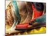 Arizona, Old Scotsdale, Line Up of New Cowboy Boots-Terry Eggers-Mounted Photographic Print