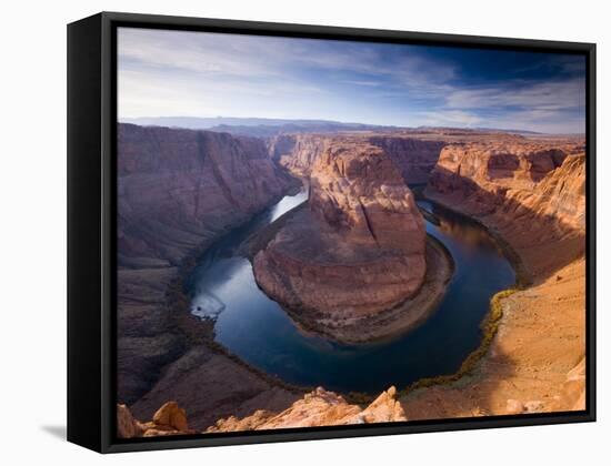 Arizona, Page, Horseshoe Bend Canyon and Colorado River, USA-Alan Copson-Framed Stretched Canvas