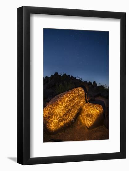 Arizona, Painted Rock Petroglyph Site. Rocks Covered with Petroglyphs-Cathy & Gordon Illg-Framed Photographic Print