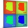 Arizona Pop Art Map 1-NaxArt-Mounted Art Print