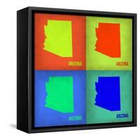 Arizona Pop Art Map 1-NaxArt-Framed Stretched Canvas