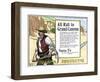 Arizona Prospector and the Grand Canyon Featured in a Santa Fe Railroad Ad, c.1900-null-Framed Giclee Print