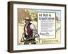 Arizona Prospector and the Grand Canyon Featured in a Santa Fe Railroad Ad, c.1900-null-Framed Giclee Print