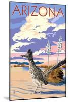 Arizona - Roadrunner Scene-Lantern Press-Mounted Art Print