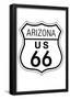 Arizona Route 66 Sign Art Poster Print-null-Framed Poster