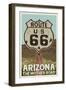 Arizona - Route 66-Lantern Press-Framed Art Print