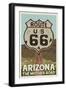 Arizona - Route 66-Lantern Press-Framed Art Print