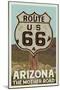 Arizona - Route 66-Lantern Press-Mounted Art Print