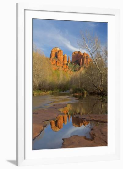 Arizona, Sedona, Crescent Moon Recreation Area, Red Rock Crossing, Cathedral Rock-Jamie & Judy Wild-Framed Premium Photographic Print