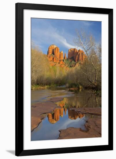 Arizona, Sedona, Crescent Moon Recreation Area, Red Rock Crossing, Cathedral Rock-Jamie & Judy Wild-Framed Premium Photographic Print