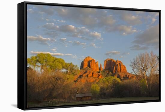 Arizona, Sedona, Crescent Moon Recreation Area, Red Rock Crossing, Cathedral Rock-Jamie & Judy Wild-Framed Stretched Canvas