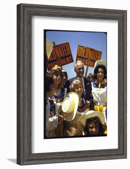 Arizona Sen. Barry Goldwater Campaignigg for Republican Presidential Nomination-Art Rickerby-Framed Photographic Print