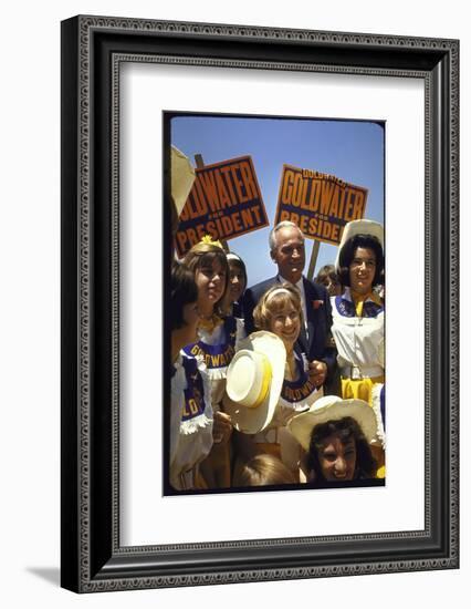 Arizona Sen. Barry Goldwater Campaignigg for Republican Presidential Nomination-Art Rickerby-Framed Photographic Print