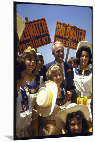 Arizona Sen. Barry Goldwater Campaignigg for Republican Presidential Nomination-Art Rickerby-Mounted Photographic Print