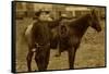 Arizona Sheriff With Revolver Ca 1880s-1890s.-J.C. Burge-Framed Stretched Canvas