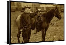 Arizona Sheriff With Revolver Ca 1880s-1890s.-J.C. Burge-Framed Stretched Canvas