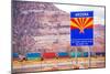 Arizona State Entrance Sign-duallogic-Mounted Photographic Print