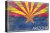 Arizona State Flag - Barnwood Painting-Lantern Press-Stretched Canvas