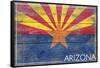 Arizona State Flag - Barnwood Painting-Lantern Press-Framed Stretched Canvas