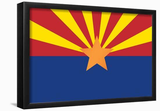 Arizona State Flag Poster Print-null-Framed Poster