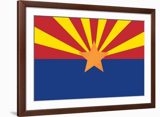 Arizona State Flag-null-Framed Art Print