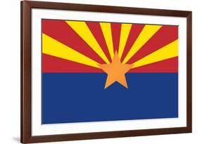 Arizona State Flag-null-Framed Art Print