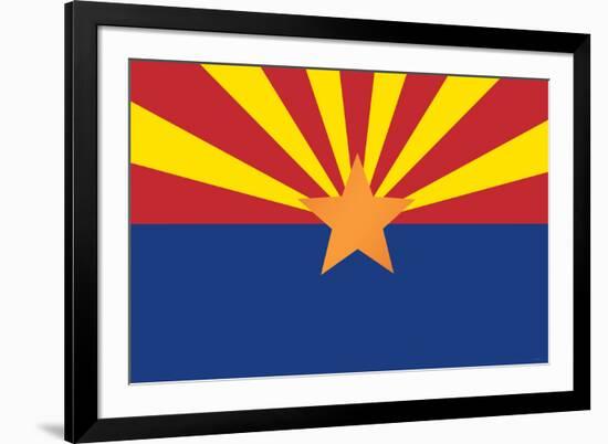 Arizona State Flag-null-Framed Art Print