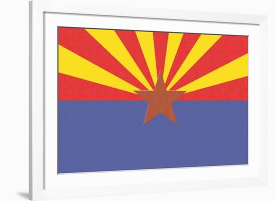 Arizona State Flag-Lantern Press-Framed Premium Giclee Print